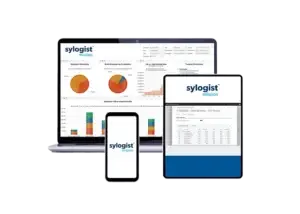 image of phone, tablet, and laptop with the sylogist mission website pulled up