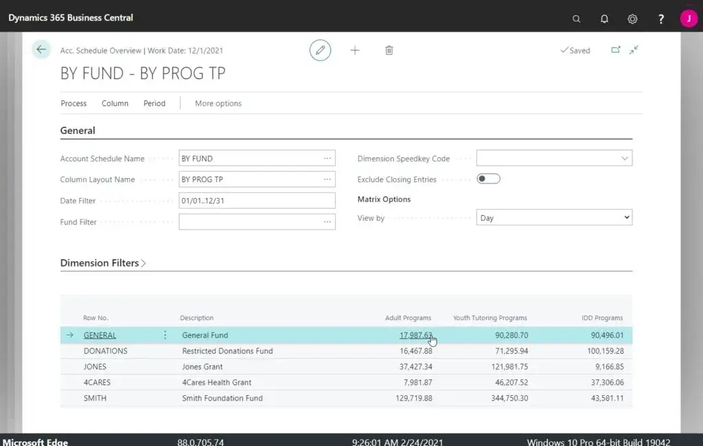 image of schedule overview