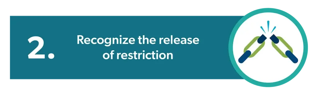 recognize the release of restriction text with icon