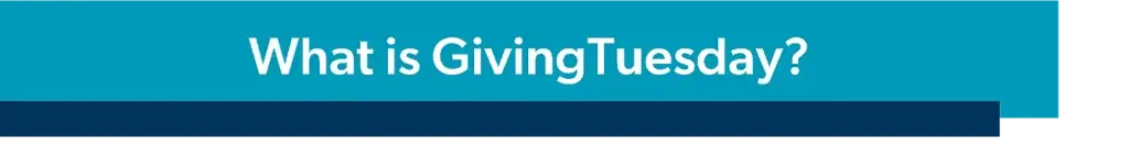 "What is Giving Tuesday?" text banner