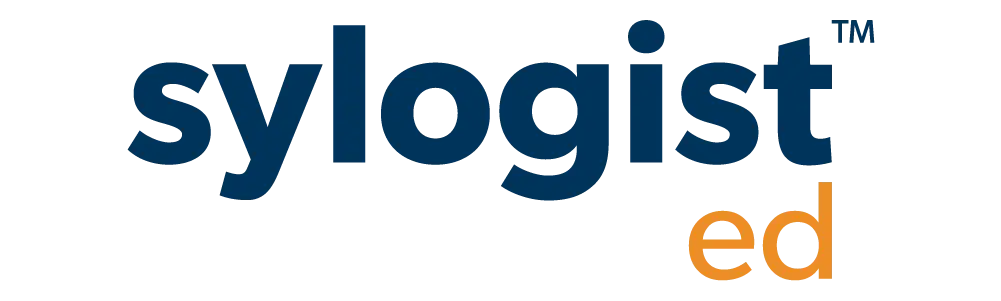 SylogistEd logo in blue and orange