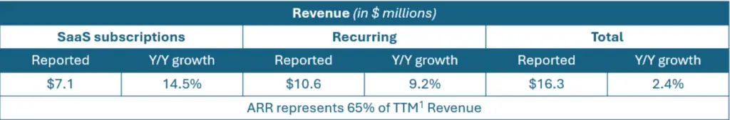 chart displaying SaaS subscriptions and revenue