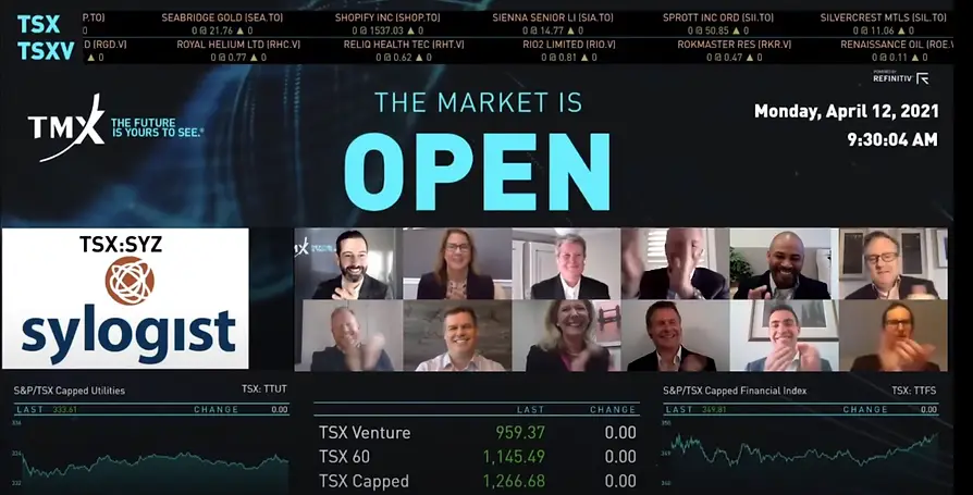 Image of a website screen displaying the message "the market is open"