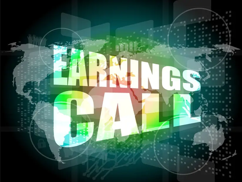 image of a map with the text earnings call on top