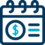 Pay day icon dark blue and teal