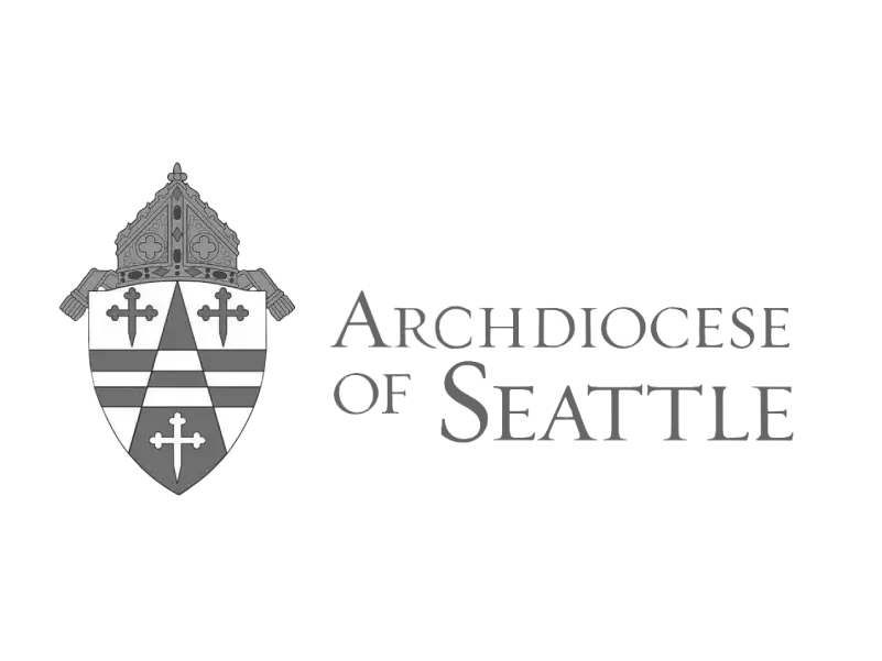 Archdiocese of Seattle logo grayscale