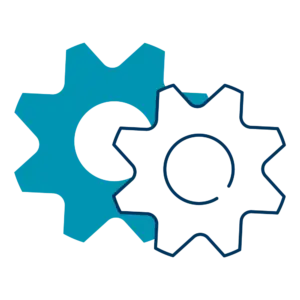 Gears v.3 blue ocean gradient icon