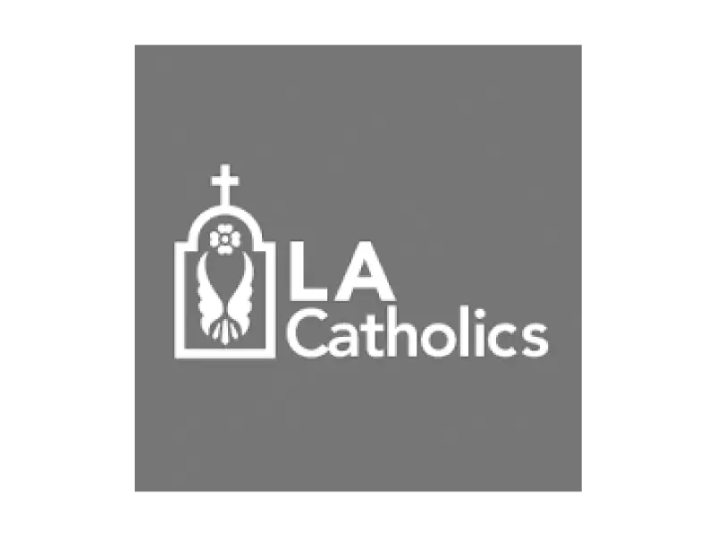 LA Catholics logo grayscale