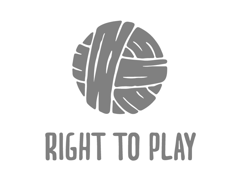 Right to Play logo grayscale