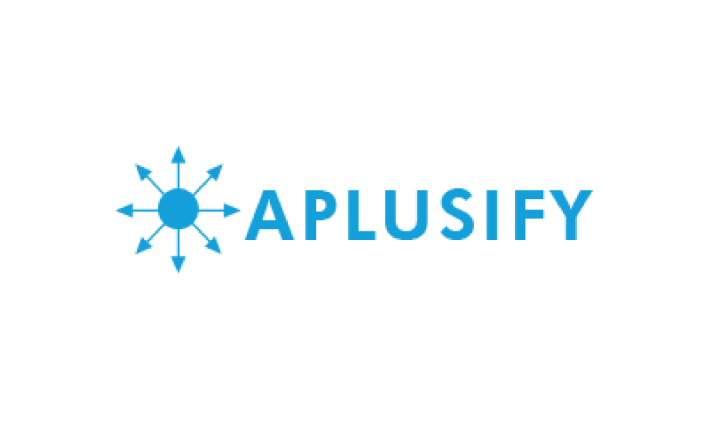 APLUSIFY logo with radiating arrows