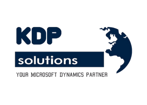 KDP Solutions logo with "Your Microsoft Dynamics Partner" tagline and globe icon